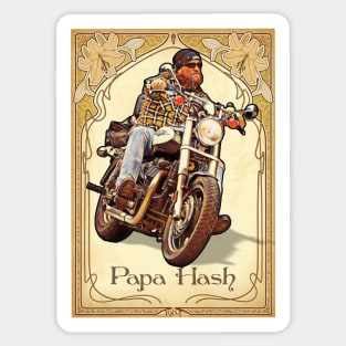 Papa Hash Apparel: Papa Hash Art Nouveau Sticker